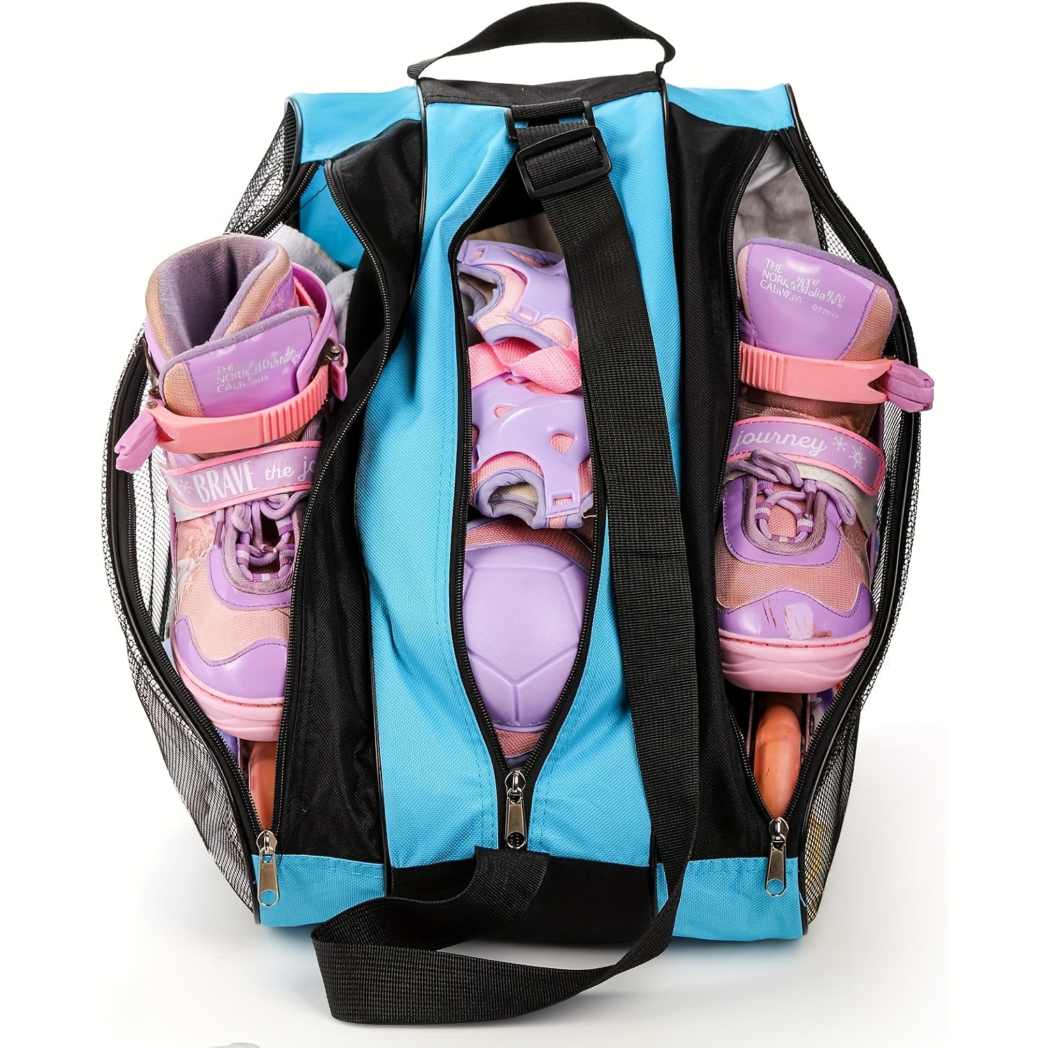 ThreeLayer Large Capacity Skate Storage Bag Handheld Thickened Skate Bag Adjustable Shoulder Strap  8