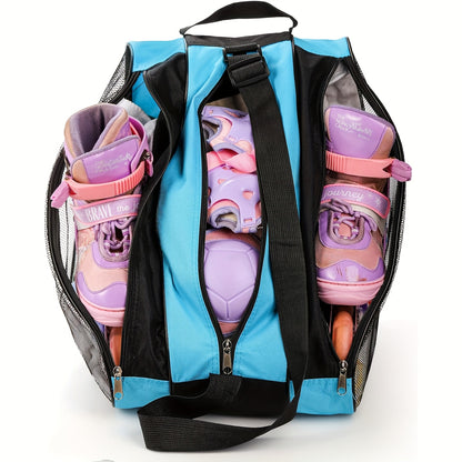 ThreeLayer Large Capacity Skate Storage Bag Handheld Thickened Skate Bag Adjustable Shoulder Strap  8