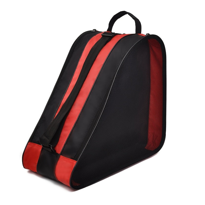 ThreeLayer Large Capacity Skate Storage Bag Handheld Thickened Skate Bag Adjustable Shoulder Strap  3