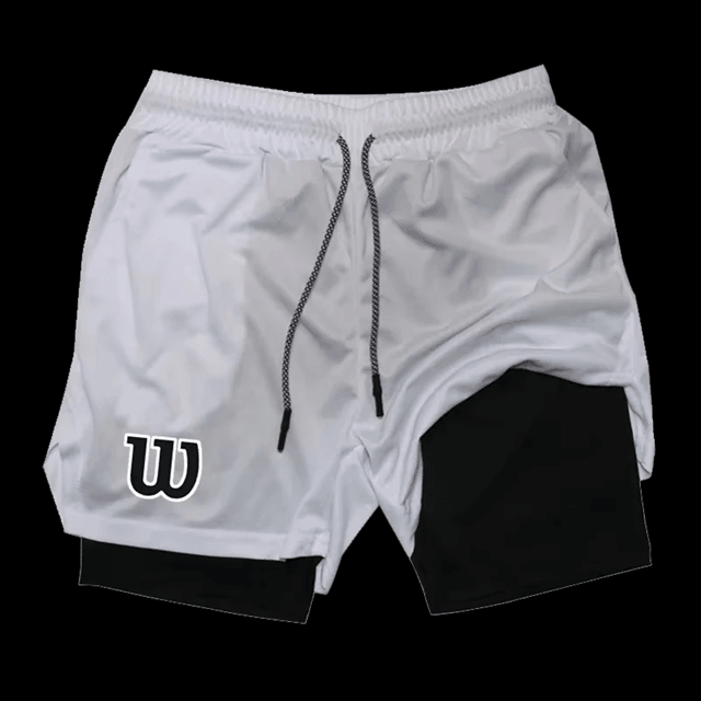 FlexMotion 2 In 1 Mens Double Layer Running Shorts With Inner Compression Liner 2