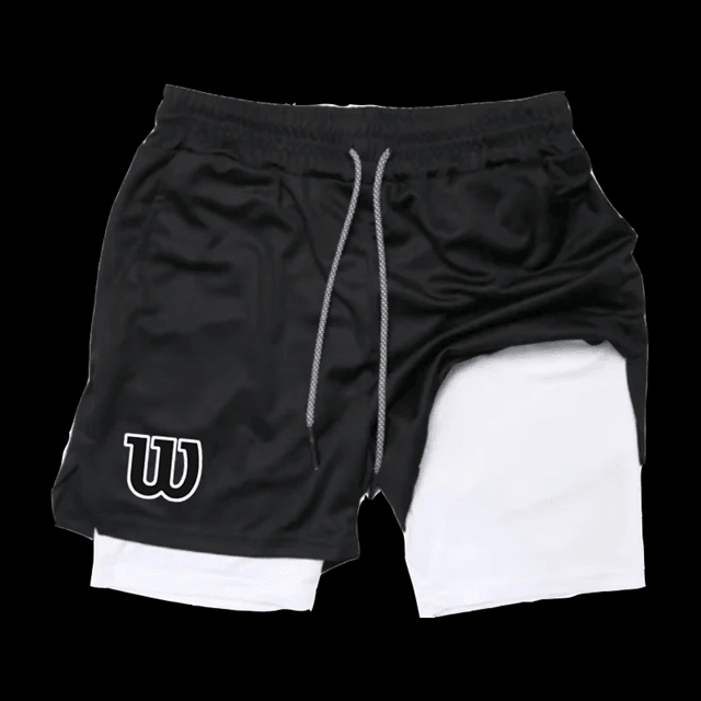 FlexMotion 2 In 1 Mens Double Layer Running Shorts With Inner Compression Liner 3