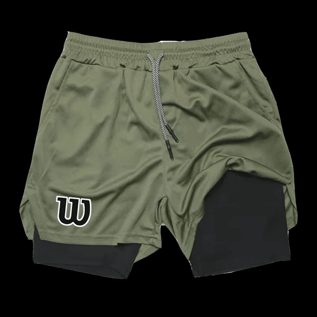FlexMotion 2 In 1 Mens Double Layer Running Shorts With Inner Compression Liner 4
