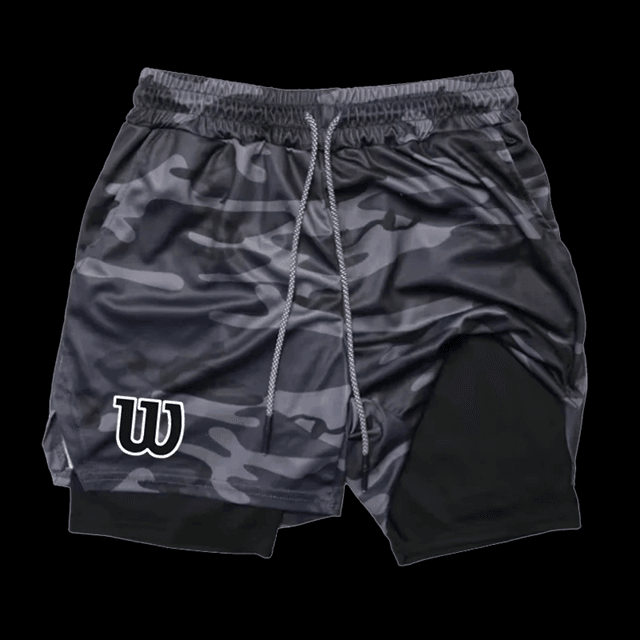 FlexMotion 2 In 1 Mens Double Layer Running Shorts With Inner Compression Liner 5