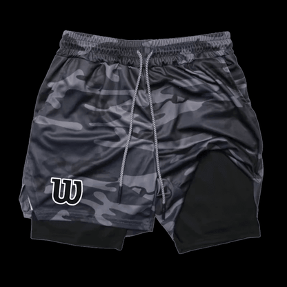 FlexMotion 2 In 1 Mens Double Layer Running Shorts With Inner Compression Liner 5