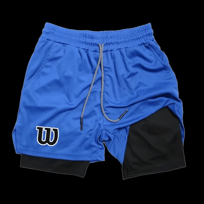 FlexMotion 2 In 1 Mens Double Layer Running Shorts With Inner Compression Liner 6