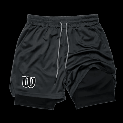 FlexMotion 2 In 1 Mens Double Layer Running Shorts With Inner Compression Liner 7