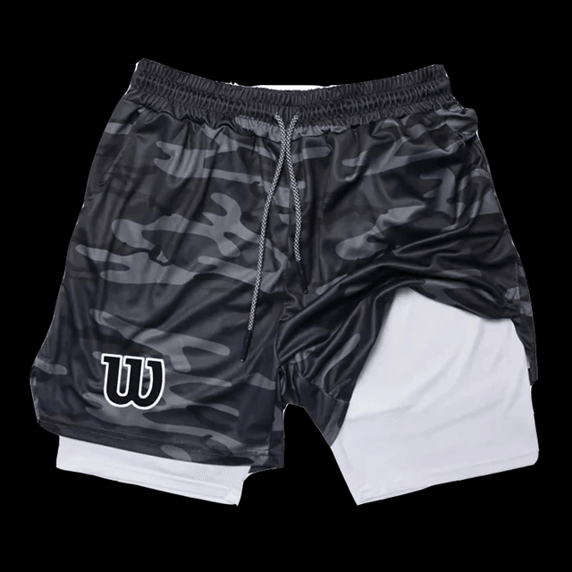 FlexMotion 2 In 1 Mens Double Layer Running Shorts With Inner Compression Liner 8