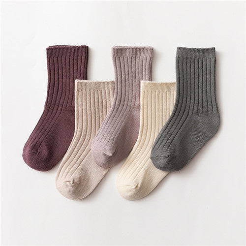 Cotton Soft Spring Autumn Socks for Baby Girls and Boys, Korean Style Childrens Socks for Everyday Comfort