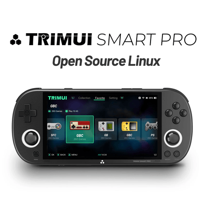 Trimui Smart Pro Handheld Game Console with 4.96 Inch IPS Screen and RGB Lighting