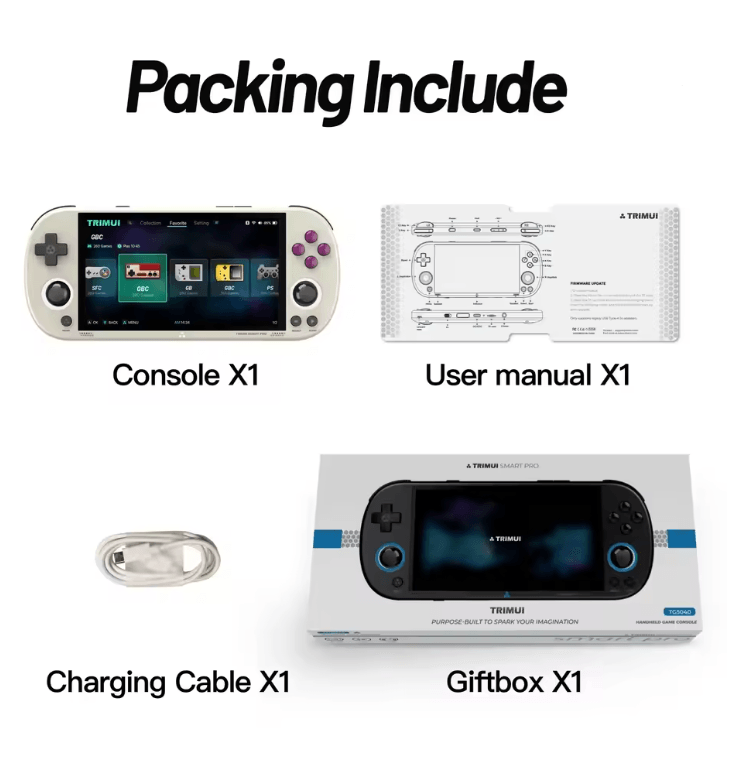 Trimui Smart Pro Handheld Game Console With 496 Inch IPS Screen And RGB Lighting 4