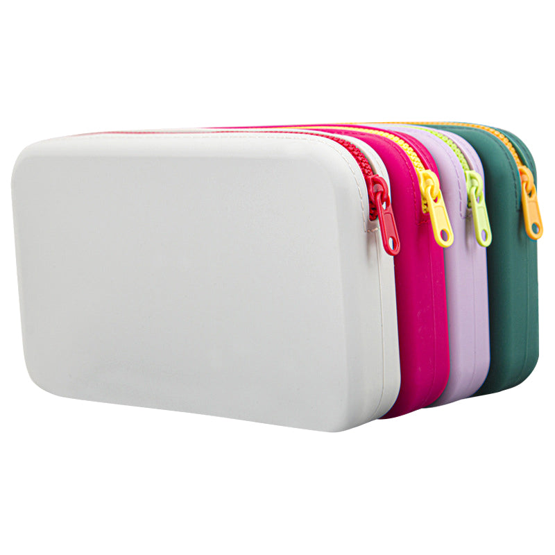 Portable Cosmetic Waterproof Organizer Square Silicone Cosmetic Travel Makeup Brush Holder Storage  1
