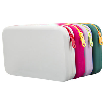 Portable Cosmetic Waterproof Organizer Square Silicone Cosmetic Travel Makeup Brush Holder Storage  1