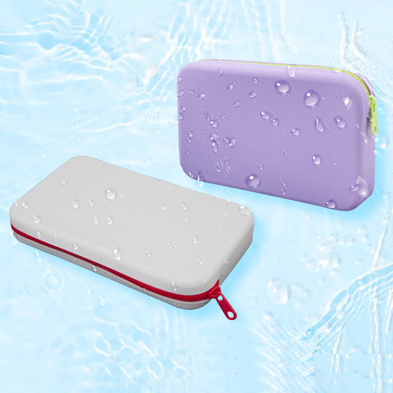 Portable Cosmetic Waterproof Organizer Square Silicone Cosmetic Travel Makeup Brush Holder Storage  3