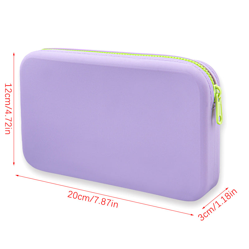 Portable Cosmetic Waterproof Organizer Square Silicone Cosmetic Travel Makeup Brush Holder Storage  4
