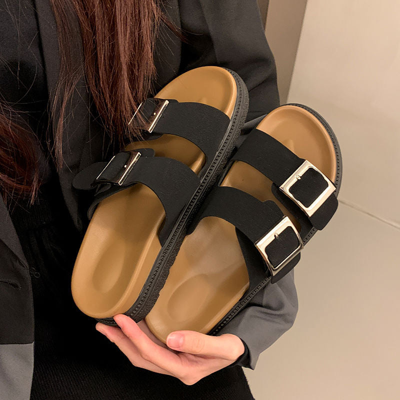 Summer Cork Sandals Classic Open Toe Flat Slippers With Soft Thick Sole For Beach  Casual Wear 3