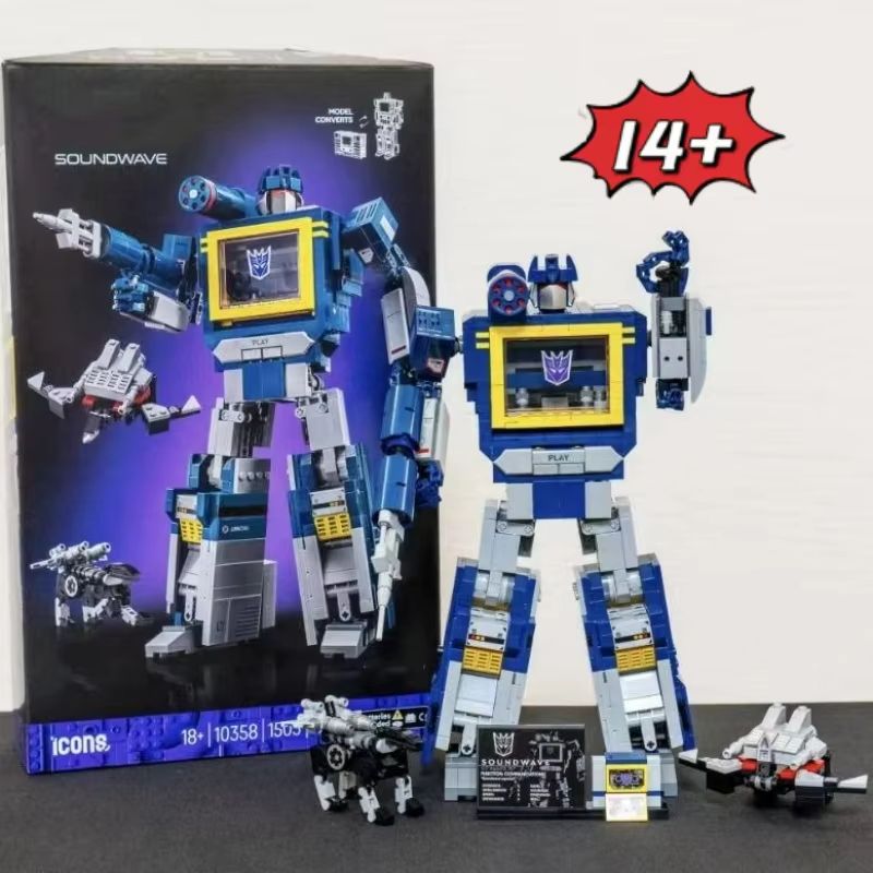 MINISO FIT 10358 Robot Soundwave Building Blocks – Creative Assembly Model Toy for Kids & Collectors