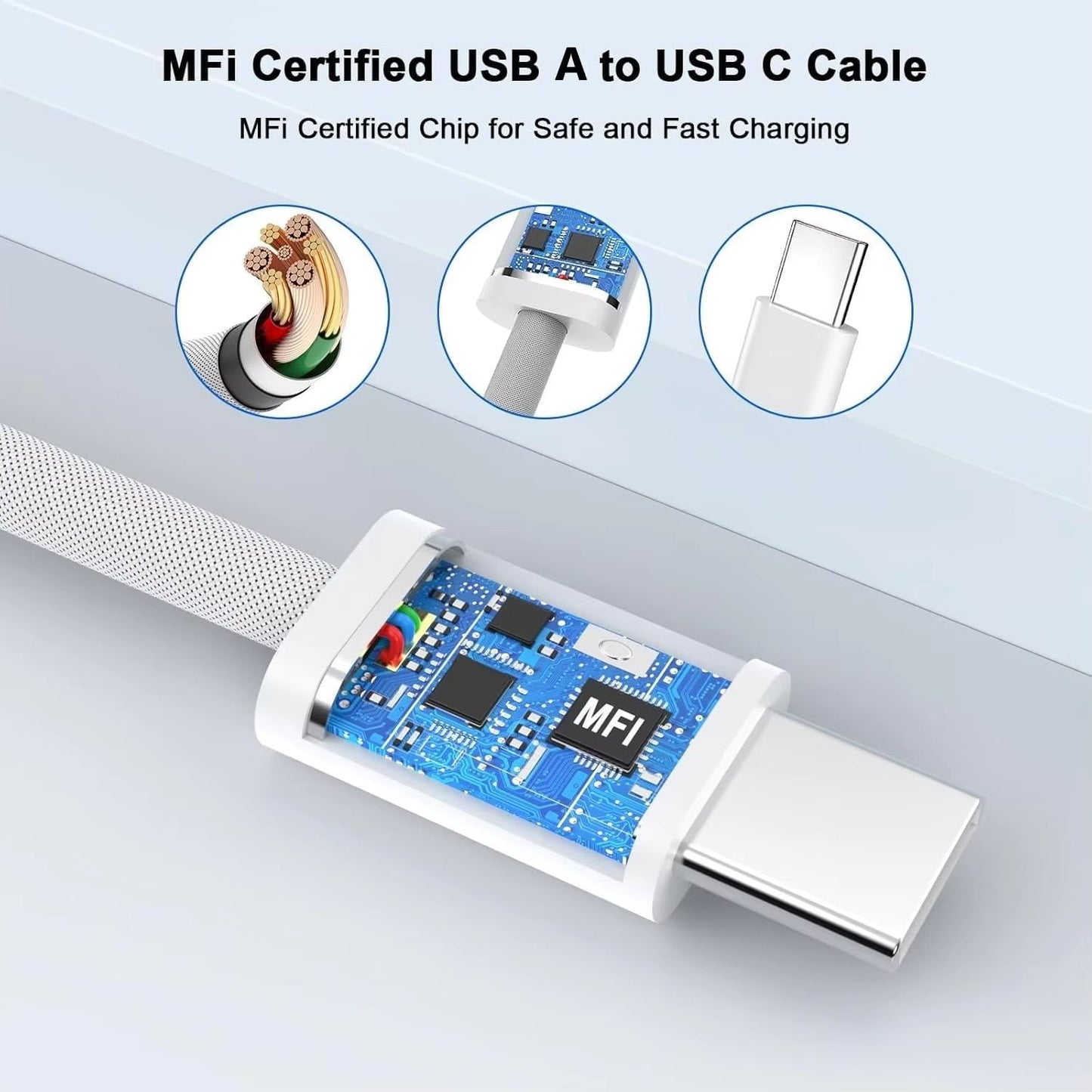 60W PD Fast Charging USB To USBC Cable  Quick Charger Cord For IPhone 16 Pro Max Samsung And Xiaomi 1