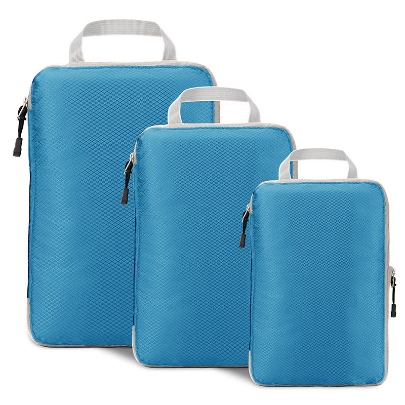 Foldable Waterproof Travel Compressible Packing Cubes Nylon Storage Bag With Handbag Portable Lugga 6