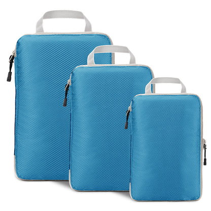 Foldable Waterproof Travel Compressible Packing Cubes Nylon Storage Bag With Handbag Portable Lugga 6