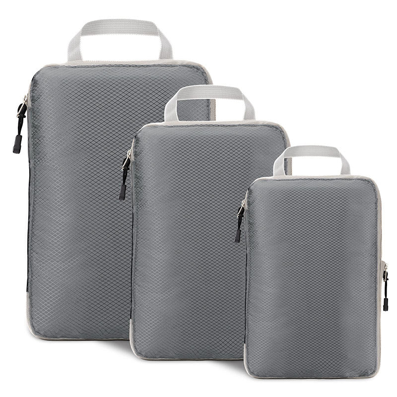 Foldable Waterproof Travel Compressible Packing Cubes Nylon Storage Bag With Handbag Portable Lugga 7