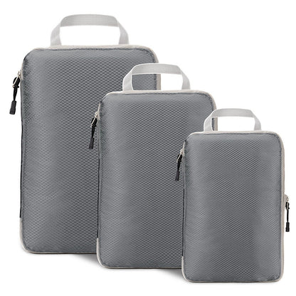 Foldable Waterproof Travel Compressible Packing Cubes Nylon Storage Bag With Handbag Portable Lugga 7