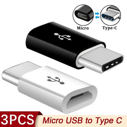 Micro USB to USB-C Adapter OTG Converter – Fast Charging & Data Transfer