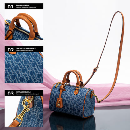 Pillow Bag Womens Shoulder Bag Casual Party Handbag New Cowboy Splicing Style 3
