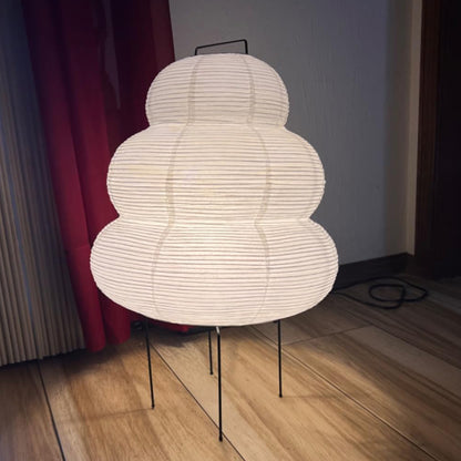 Style LED Rice Paper Desk Lamp, Tricolor Dimming, Home Art Decoration Lamps, Living Room, Hotel, Bedroom, Bedside Night