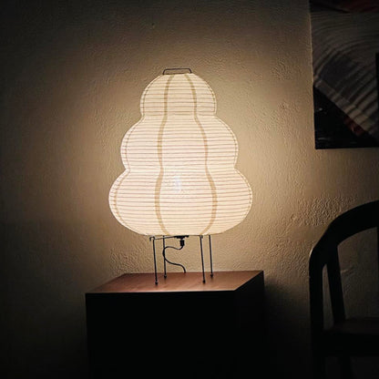 Style LED Rice Paper Desk Lamp, Tricolor Dimming, Home Art Decoration Lamps, Living Room, Hotel, Bedroom, Bedside Night