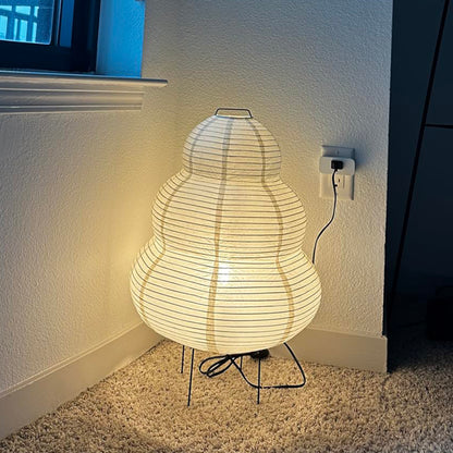 Style LED Rice Paper Desk Lamp, Tricolor Dimming, Home Art Decoration Lamps, Living Room, Hotel, Bedroom, Bedside Night