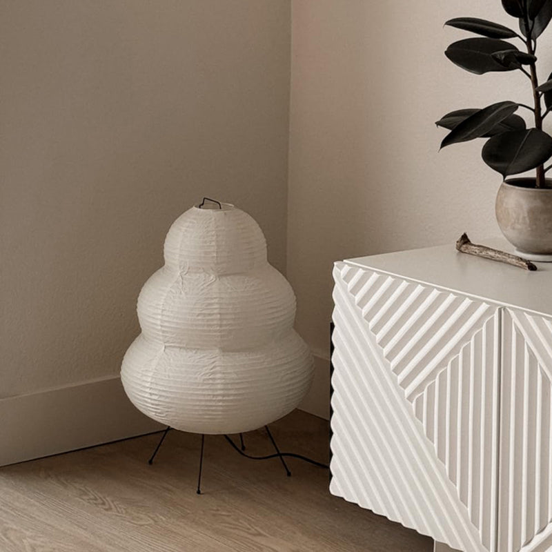 Style LED Rice Paper Desk Lamp, Tricolor Dimming, Home Art Decoration Lamps, Living Room, Hotel, Bedroom, Bedside Night