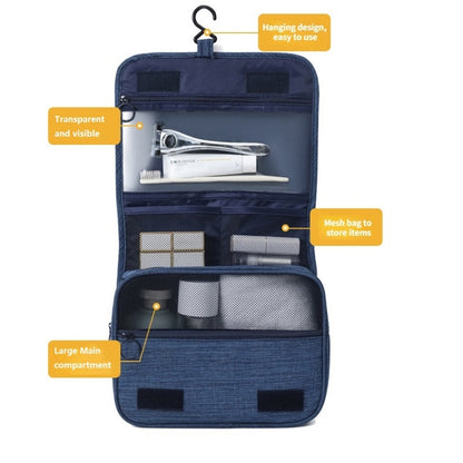 Travel Makeup Case Large Capacity Toiletry Washbag Waterproof Cosmetic Bag With Hanging Hook For Me 2