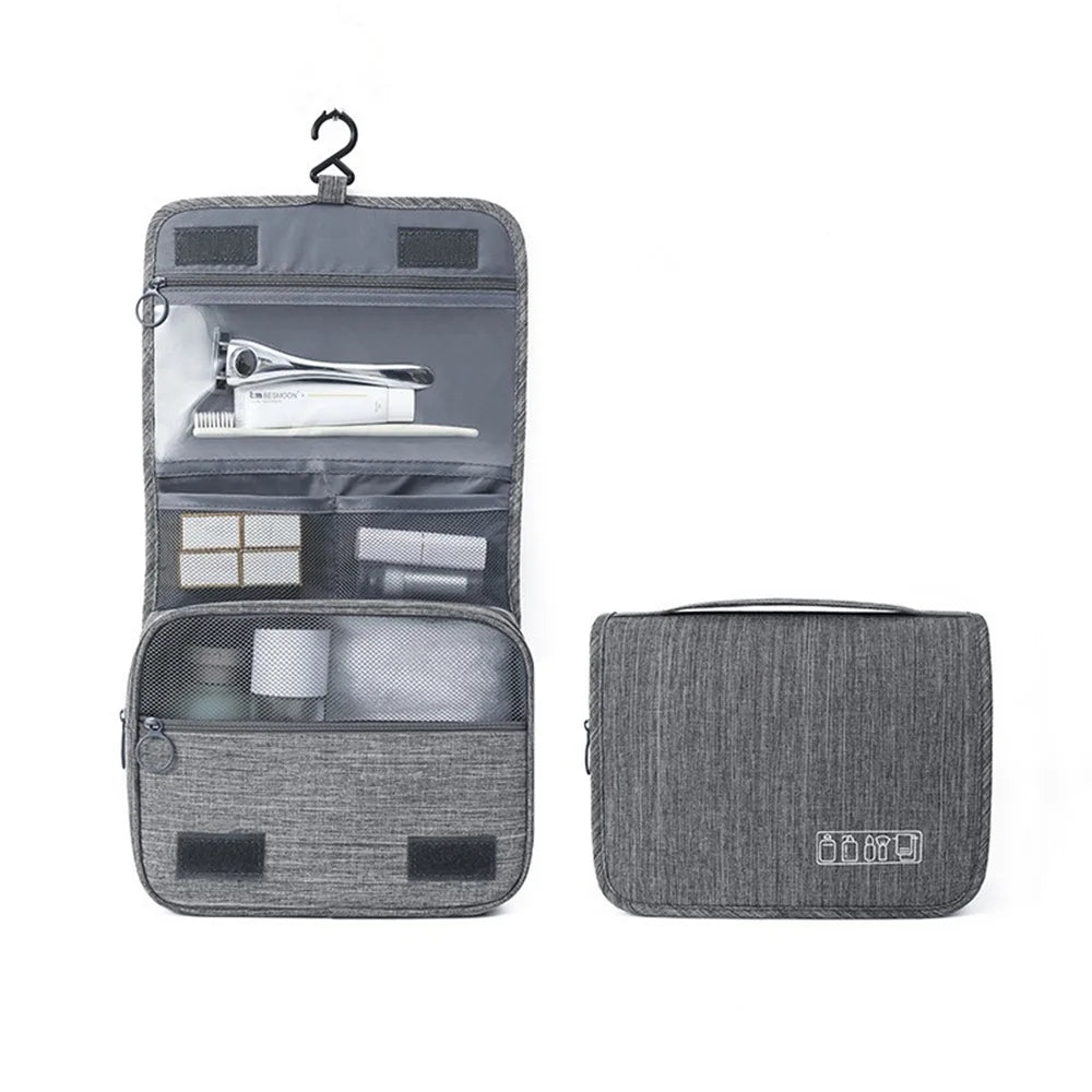 Travel Makeup Case Large Capacity Toiletry Washbag Waterproof Cosmetic Bag With Hanging Hook For Me 7
