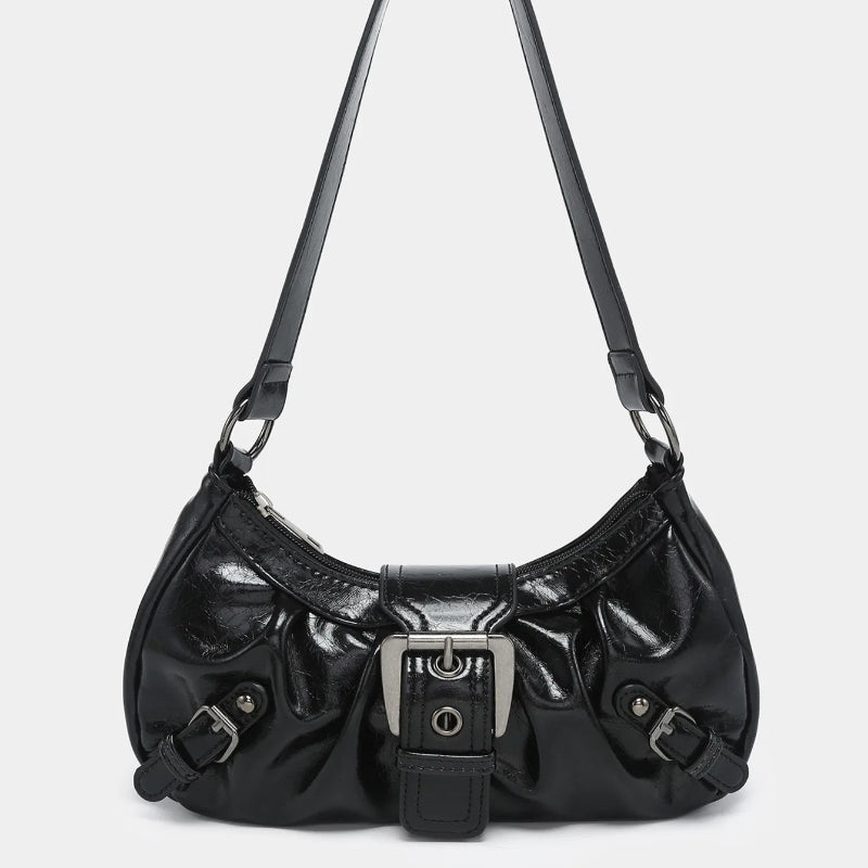 Vintage Leather Shoulder, Maillard Retro Style Bag, Spicy Girl Wasteland, Small Spring Hot Selling Armpit Bag