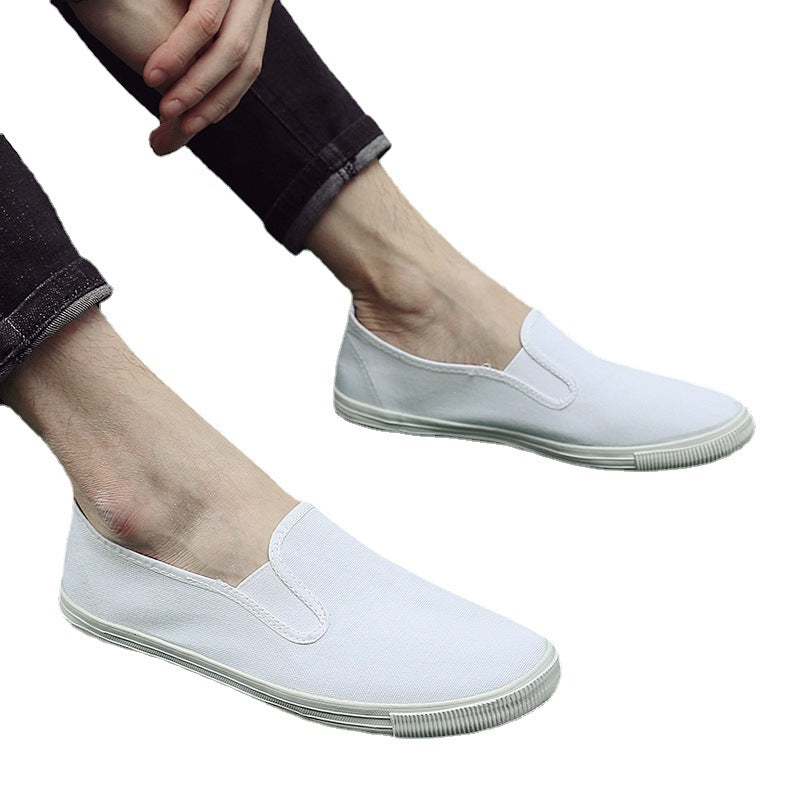Casual Canvas SlipOn Work Shoes Spring  Autumn Lightweight White Lazy Designer Labor Insurance Shoe 3