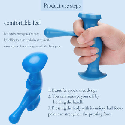 Trigger Point Massager, Finger Pressure Massager, Deep Tissue Full Body Pain Relief, Manual Massage Tool for Foot Back