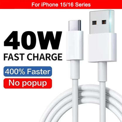 40W PD USBC Fast Charging  Data Cable For IPhone  IPad 9