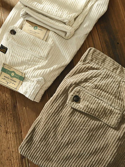 Men's Baggy Corduroy Pants, Thick Heavy Casual Trousers for Autumn Winter