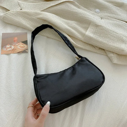 Soft Leather Women Shoulder Underarm Bags Casual Solid Color Small Top-Handle Handbags Ladies Fashion Shoulder Bags