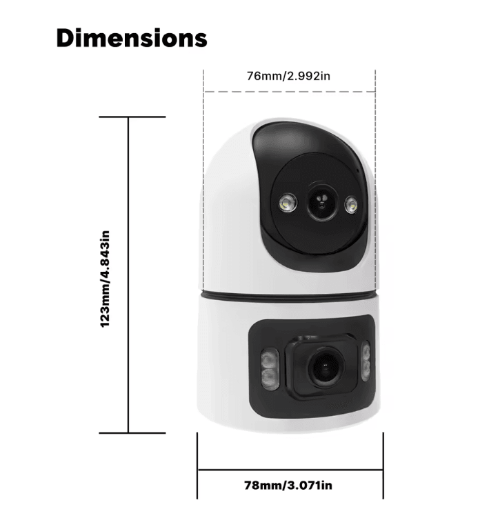 Moes Tuya Smart WiFi Indoor Camera 4MP Dual Lens With Motion Tracking 3