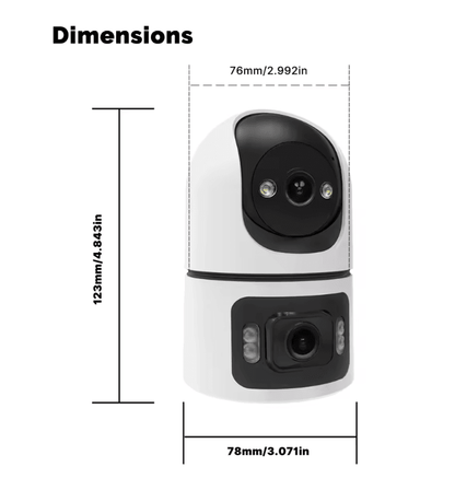 Moes Tuya Smart WiFi Indoor Camera 4MP Dual Lens With Motion Tracking 3