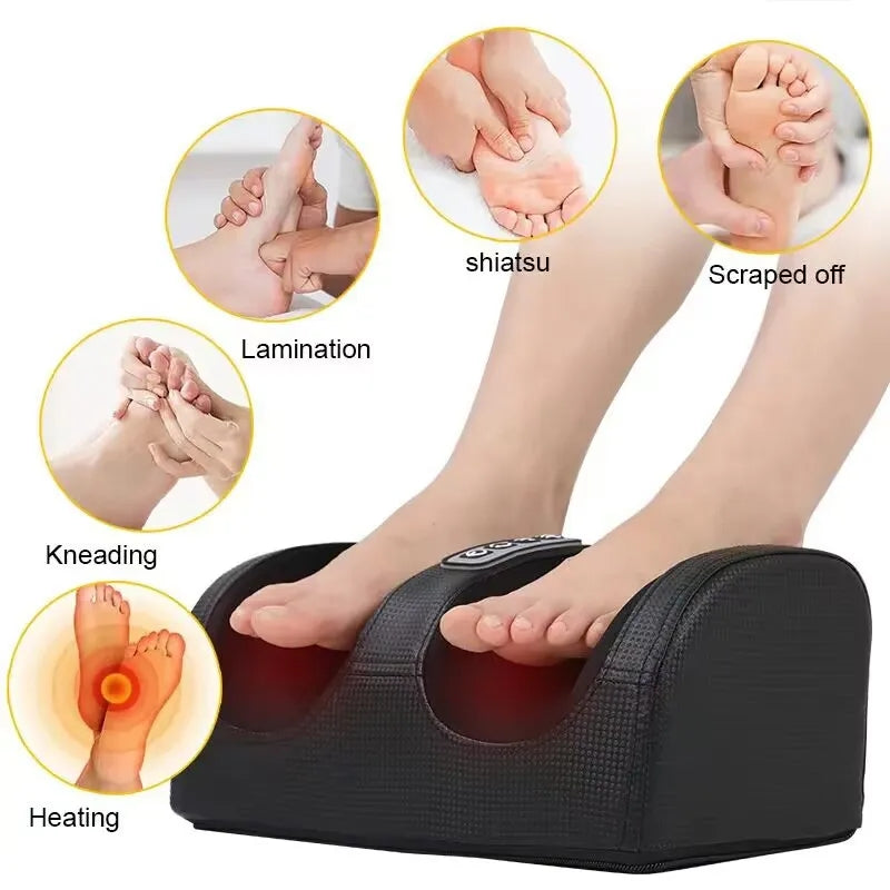 Rolling Shiatsu Calf Health Care Therapy, Deep Tissue Muscles Relieve Fatigue Machine, Infrared Heating Foot Massager