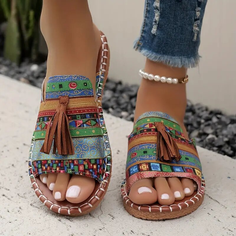 Summer Fashion Womens Casual Beach Luxury Sandals, Comfortable Open Toe Outdoor Flat Shoes