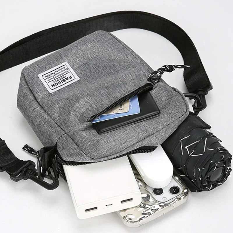 Diagonal Backpack Chest Bags, Men's Small Bag, Mobile Phone Waist Pack, Light Boy Mini Casual Bag, Shoulder Bags Trendy