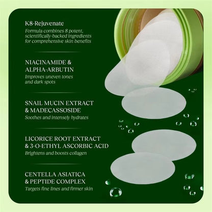 AntiAging Toner Pads  Dark Spot  Wrinkle Minimizing With Snail Mucin  Niacinamide 2