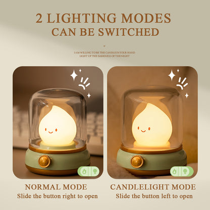 Night Light Flameless Candles With 2 Lighting Modes Dimmable Bedside Lamp For Kid Bedroom 4
