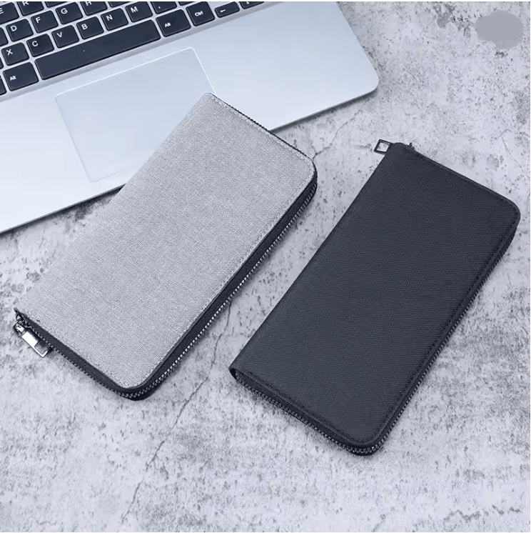 UrbanCraft Mens Canvas Long Zipper Wallet with Large Capacity and Multi Card Storage