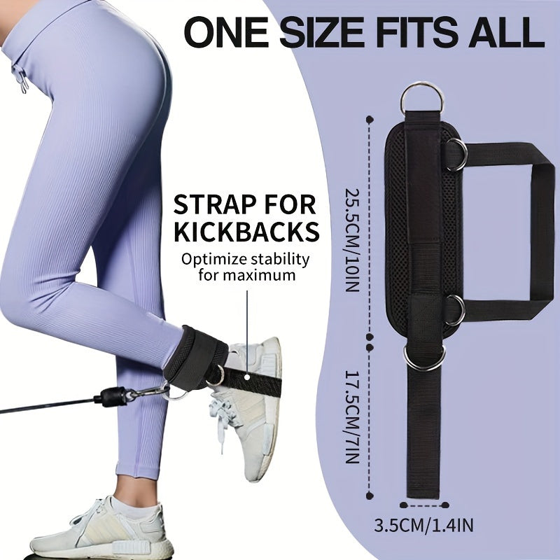 Ankle Cuffs For Cable Machines Padded Ankle Strap Double D Ring Fitness Strap Gym Workout Accessory 1