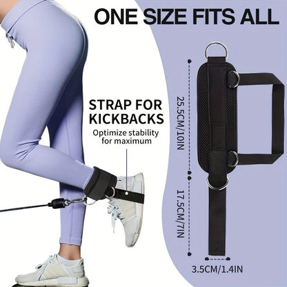 Ankle Cuffs For Cable Machines Padded Ankle Strap Double D Ring Fitness Strap Gym Workout Accessory 1
