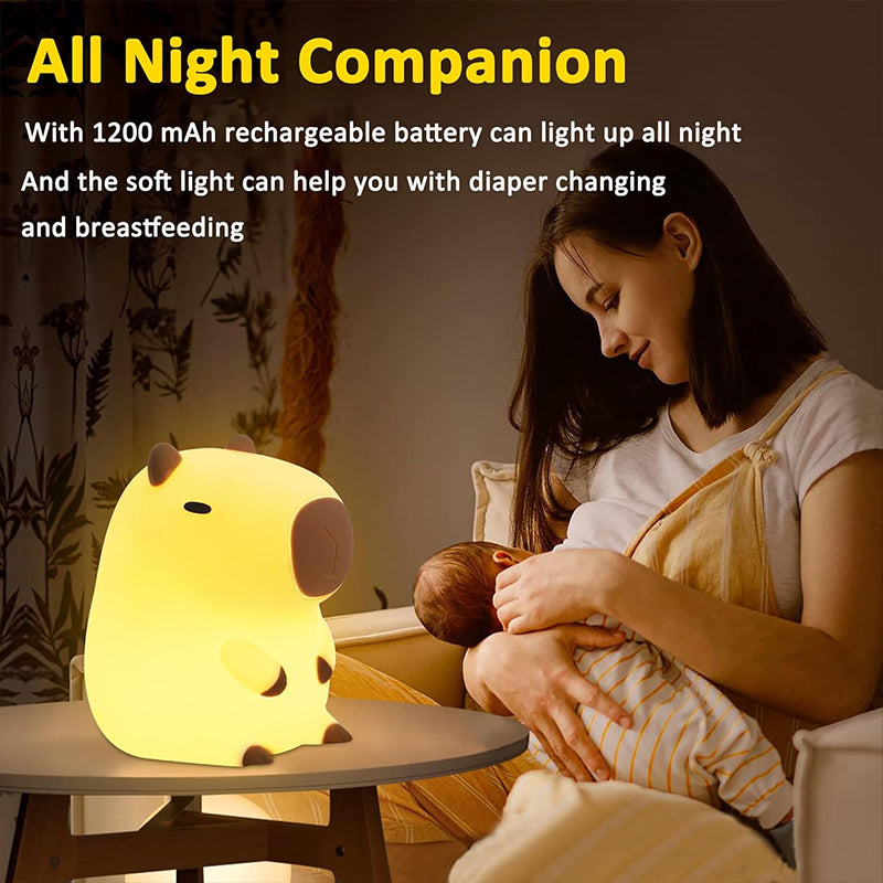 Rechargeable Animal Night Light, Touch Control, Kids Bedside Lamp, Soothing Nursery Decor, Ideal Gift